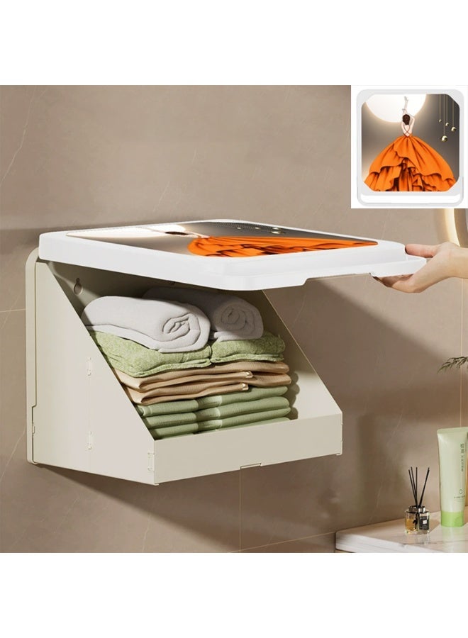 GoldenLike  صندوق تخزين مخفي يُثبت على الحائط، منظم جداري مقاوم للماء وقابل للطي للحمام والمطبخ - Image 1